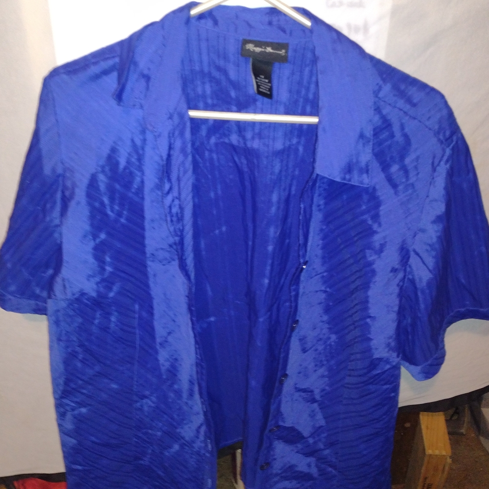 Maggie Barnes Men's Vibrant Blue Shirt Jacket